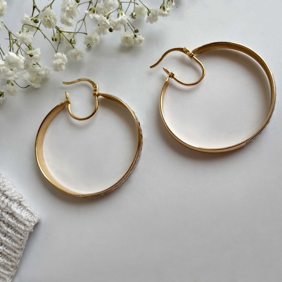 Cracco Jewelry Nwot Gold Silver Hoop Earrings Poshmark